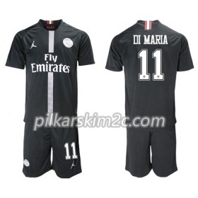 Koszulka Paris Saint-Germain Di Maria 11 Jordan Czarny Dziecięca Trzeciej 2018-2019 - Koszulki Piłkarskie